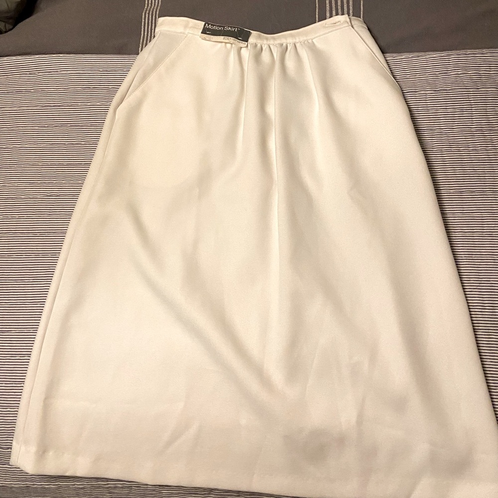 Vintage White Midi Skirt